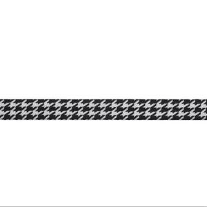 Elastic Black & white Houndstooth fold over elastic FOE for DIY ponytail holders